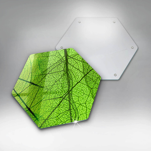 Chopping board glass Natura leaves