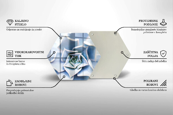 Chopping board glass Flower plant