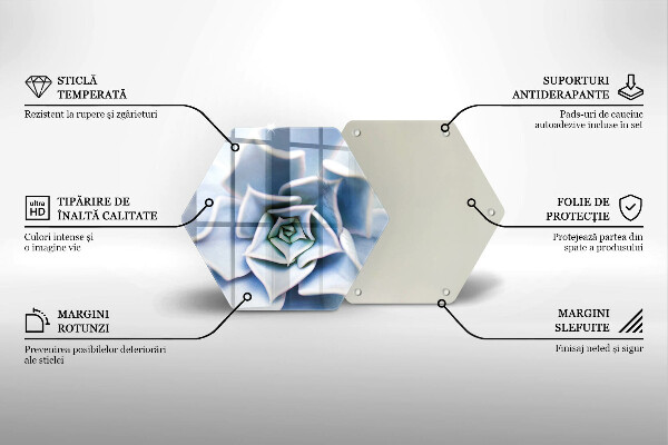 Chopping board glass Flower plant