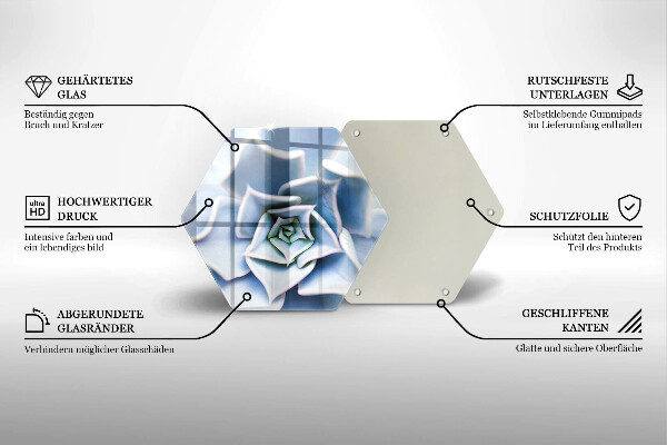 Chopping board glass Flower plant