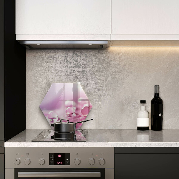 Chopping board glass Rosa flower petals