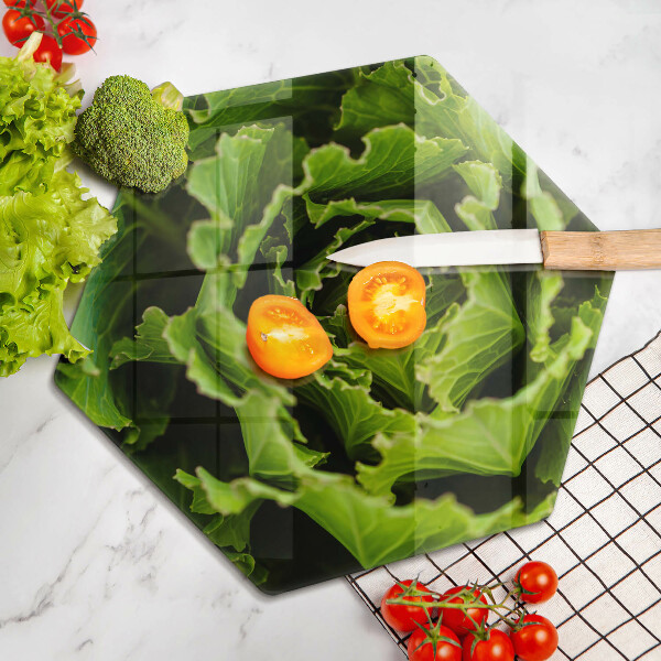 Chopping board glass Food - lettuce