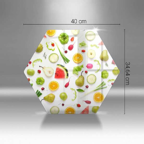 Chopping board Fruit and vegetables pattern