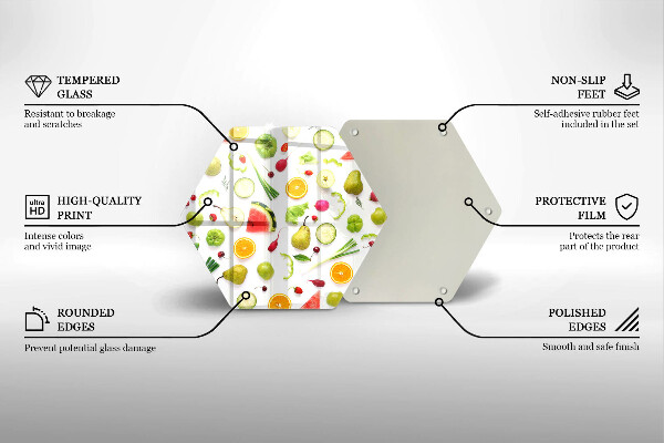 Chopping board Fruit and vegetables pattern