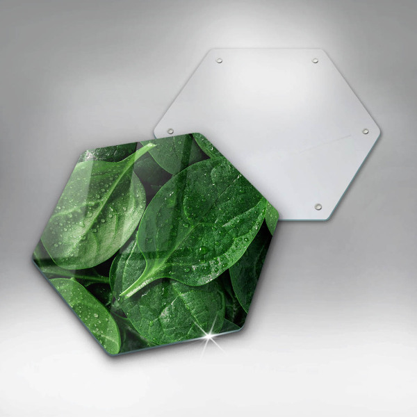 Chopping board Basil leaves