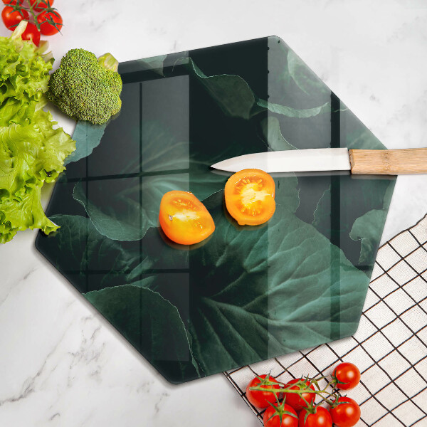 Chopping board Wild dark leaves