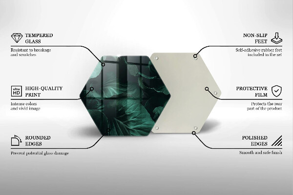 Chopping board Wild dark leaves