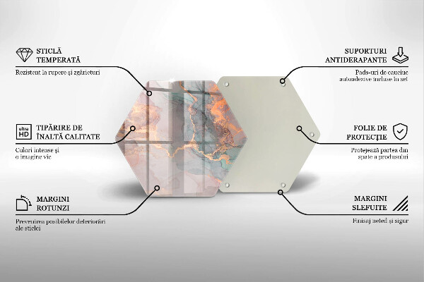 Chopping board Marble with gold