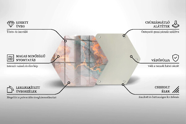 Chopping board Marble with gold