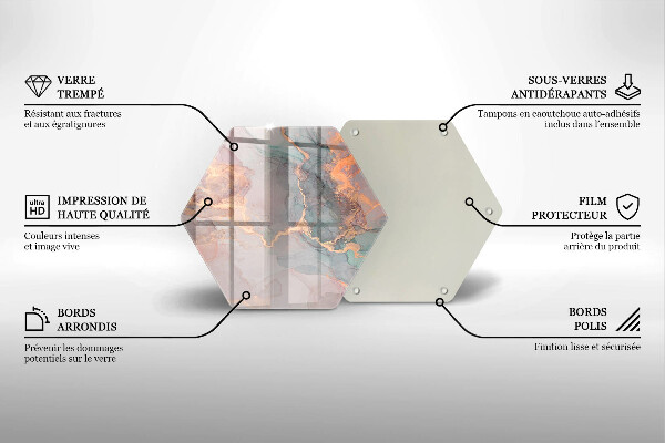 Chopping board Marble with gold