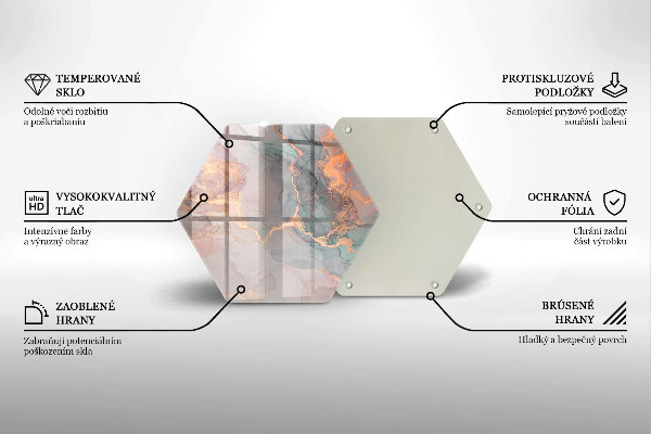 Chopping board Marble with gold