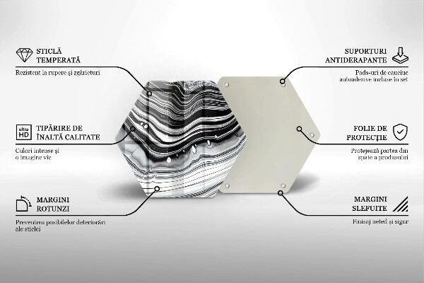 Glass worktop saver Ink abstraction
