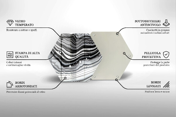 Glass worktop saver Ink abstraction