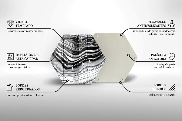 Glass worktop saver Ink abstraction