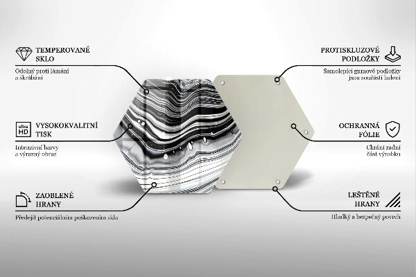 Glass worktop saver Ink abstraction