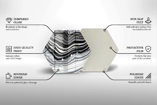 Glass worktop saver Ink abstraction