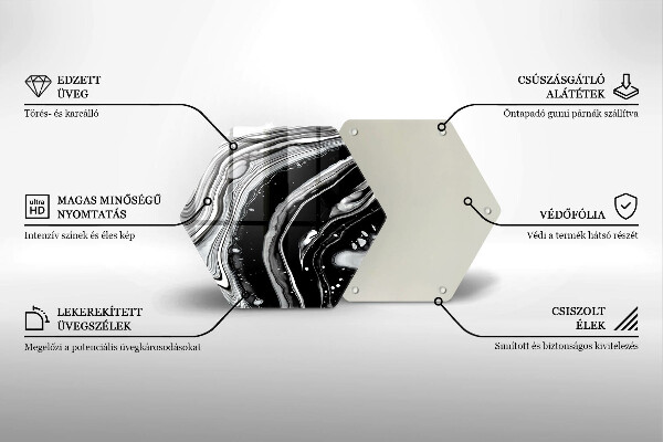 Glass worktop saver Ink abstraction