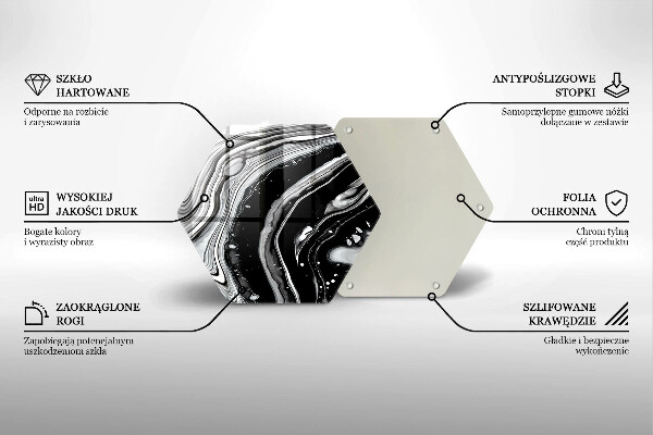 Glass worktop saver Ink abstraction