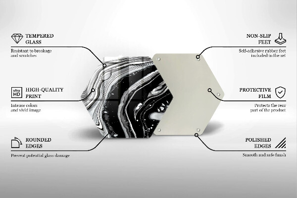 Glass worktop saver Ink abstraction