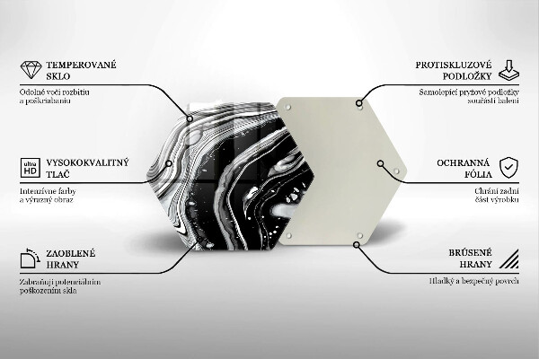 Glass worktop saver Ink abstraction