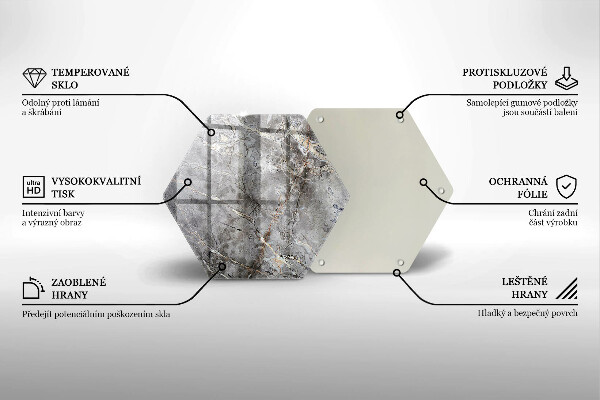 Glass worktop saver Stone texture