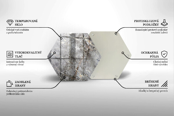 Glass worktop saver Stone texture