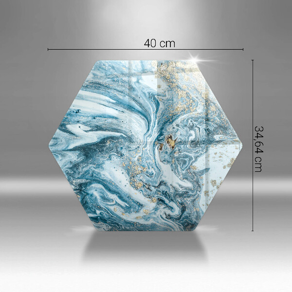 Glass worktop saver Structure with gold