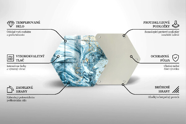 Glass worktop saver Structure with gold