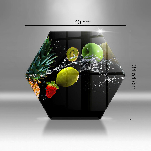 Chopping board Fruits in water