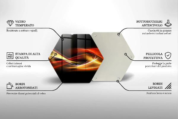 Chopping board glass Abstraction of smoke and light
