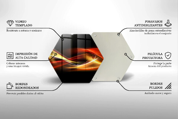 Chopping board glass Abstraction of smoke and light