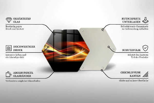 Chopping board glass Abstraction of smoke and light