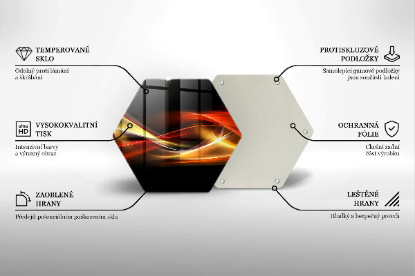 Chopping board glass Abstraction of smoke and light