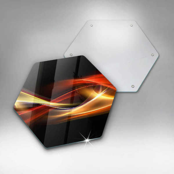 Chopping board glass Abstraction of smoke and light