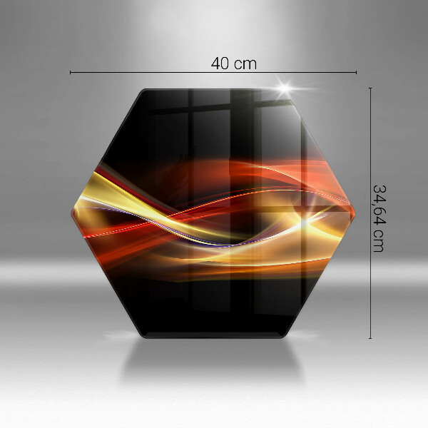 Chopping board glass Abstraction of smoke and light