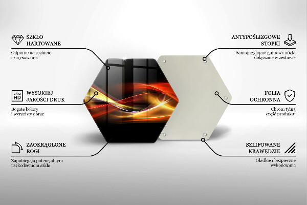 Chopping board glass Abstraction of smoke and light