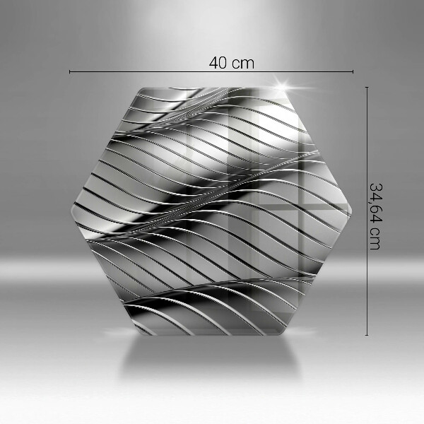 Chopping board glass 3D metal structure