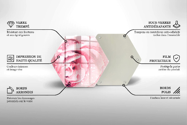 Chopping board Rosa drops and rose flower