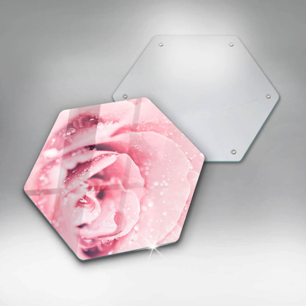 Chopping board Rosa drops and rose flower