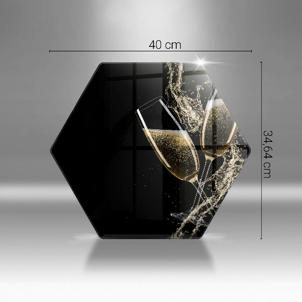 Glass worktop saver Champagne glasses