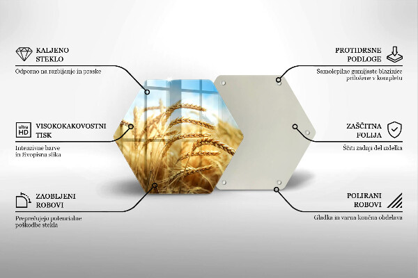 Glass worktop saver Cereals in the field