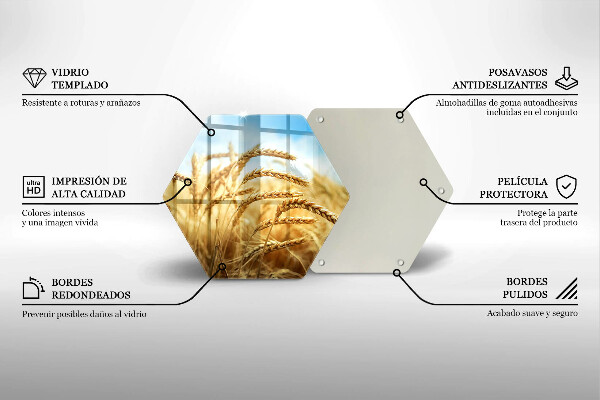 Glass worktop saver Cereals in the field