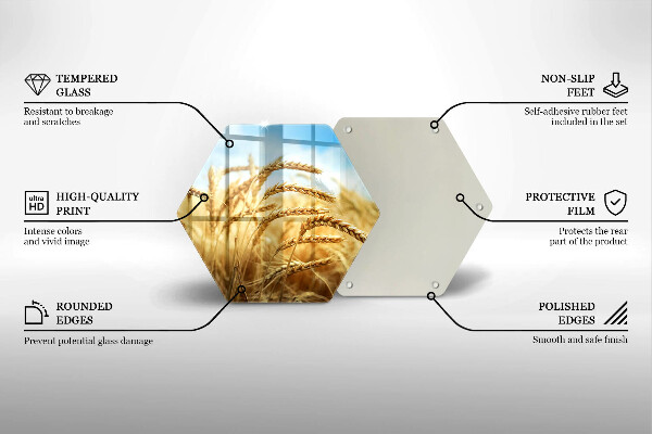 Glass worktop saver Cereals in the field