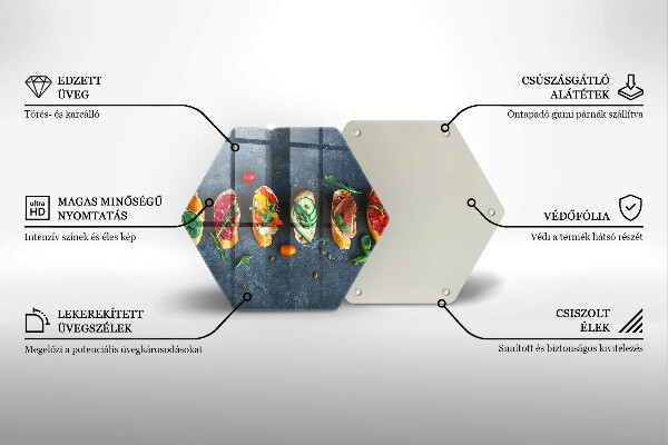 Glass kitchen board Colorful Sandwiches