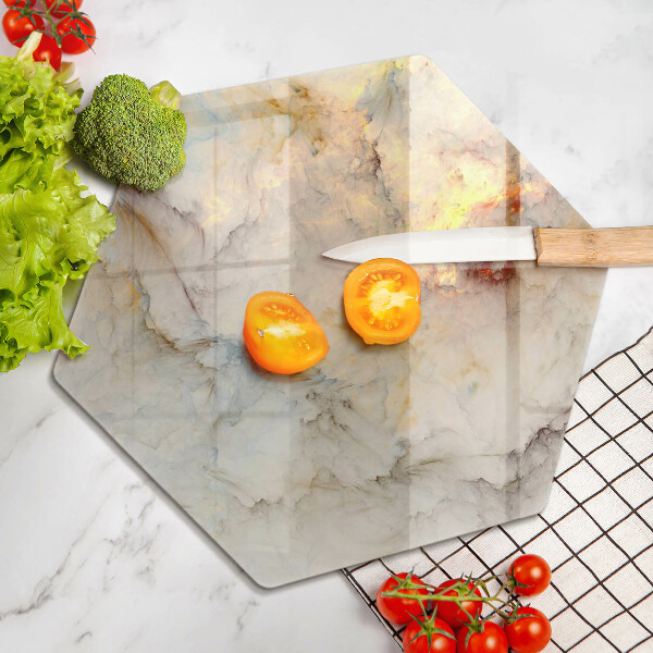 Chopping board Marble texture with gold