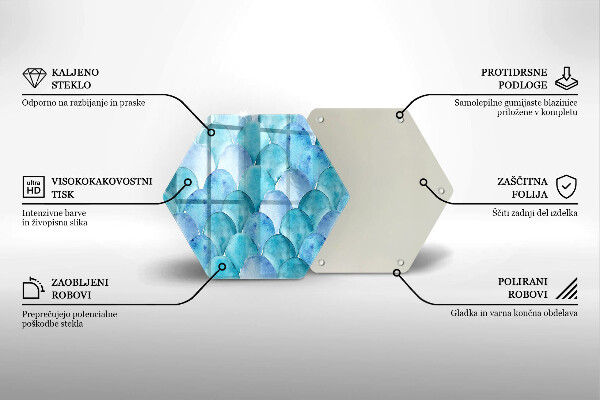 Chopping board Watercolor scales