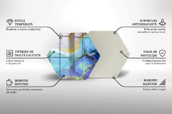 Chopping board Cracked stone gold