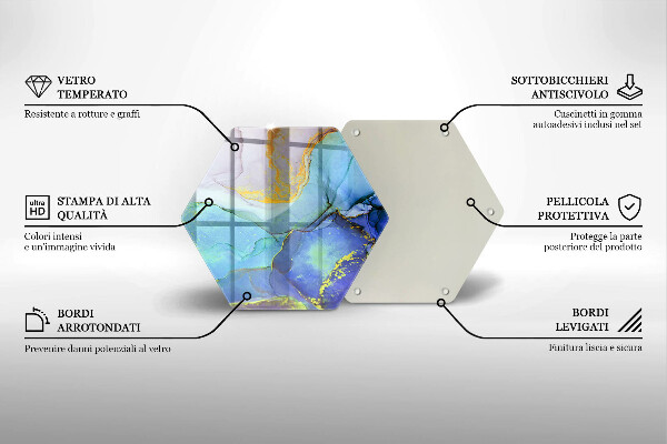 Chopping board Cracked stone gold