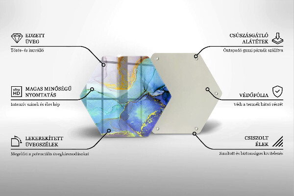 Chopping board Cracked stone gold