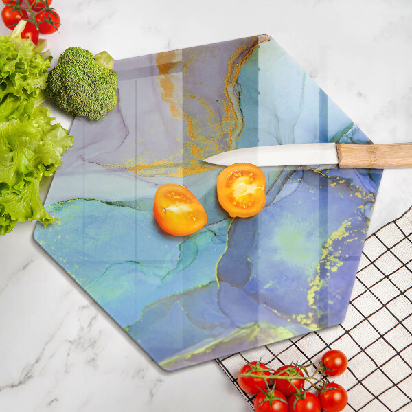 Chopping board Cracked stone gold